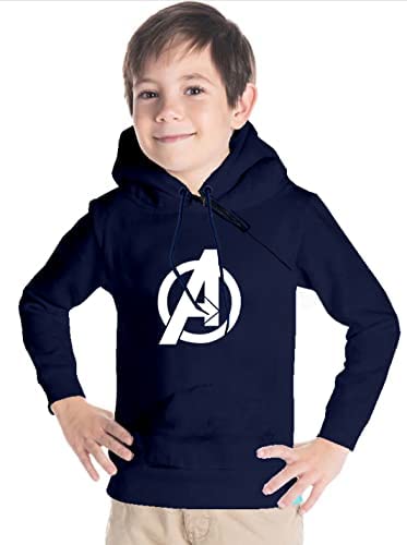 More & More Unisex-Child Fleece Neck Hooded Sweatshirt (Avengers Hoodies_Navy Blue-Kids - Image 2 thumbnail
