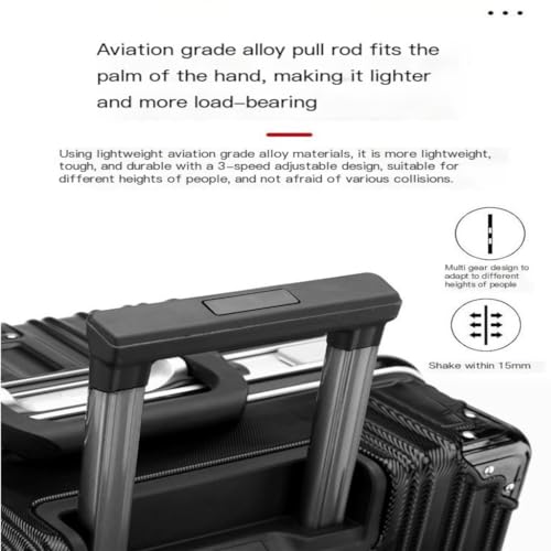 PANKERS Travel Suitcase Retro Anti-Collision Aluminum Frame Trolley Suitcase Anti-Fall Charging Port Suitcase for Men and Women Trolley Case2