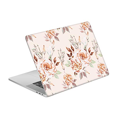 Skin vinyle MacBook Pro 16 A2141 fleur beige pour travailler au café