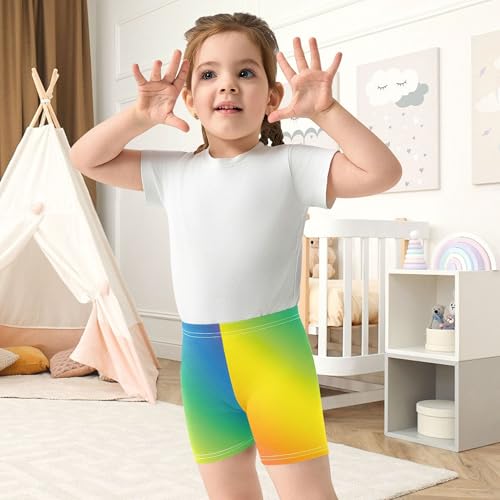 Under Dress Cartoon Cotton Girls' Biker Toddler 4t Little Girl Rainbow Color Blurred Lines Copy Spacebanner4