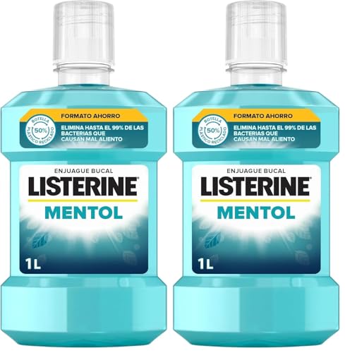 Listerine Menthol rince-bouche haleine fraîche après le café lot de 2