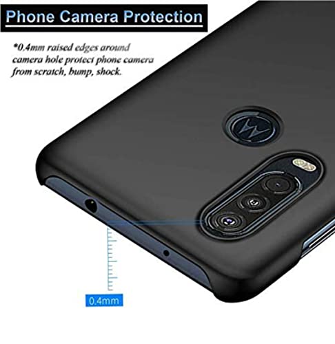 Image of Mobile Back Cover Case for Motorola Moto One Action, Moto P40 Power (Silicone Case|CameraProtection|Black SC1510)