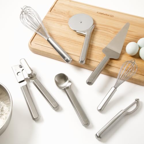 Image of Calphalon Prime Kitchen Utensil Set, 7-Piece Stainless Steel Gadget Set with Ergonomic Handles, Heavy-Duty Cooking Tools for Food Prep, Cooking & Everyday Kitchen Use