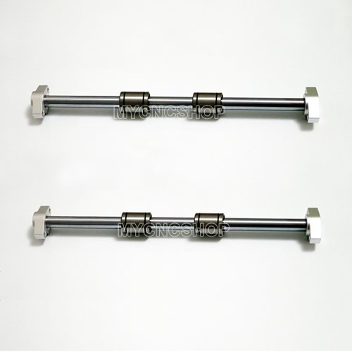 FBT 6Pcs Diameter 12mm x 600mm Linear Shaft Hardened Rod + 12Pcs SHF12 12mm Shaft Rail Support + 12Pcs LM12UU Linear Bearing