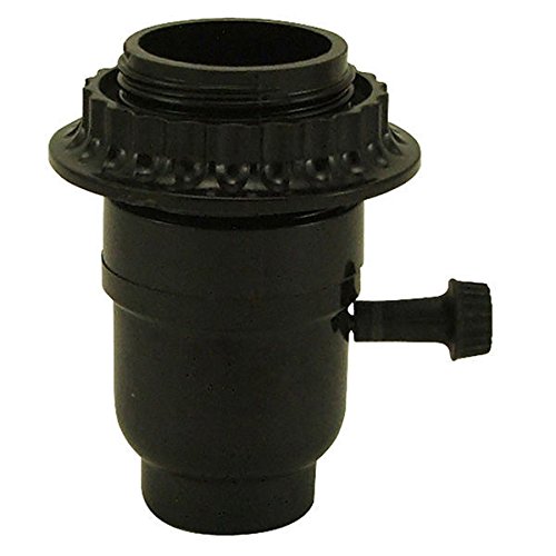 On-Off Turn Knob Socket - Phenolic - Medium Base 250 Max. Watt - 1/8 IPS Hickey Mount With Screw Set