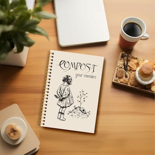 Guymn Compost Your Enemies - Carnet de notes rigide 14 x 21 cm avec reliure à anneaux