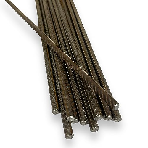 Metal Ribbed Rod 2x Reinforcing Steel Bars for Concrete Rebar Reinforcement Metal Rod ...
