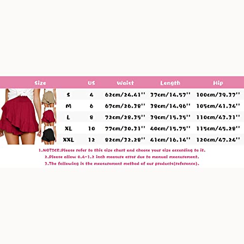 Calças de lã plus size femininas shorts saias skatista mini saia praia linho solto algodão cintura a