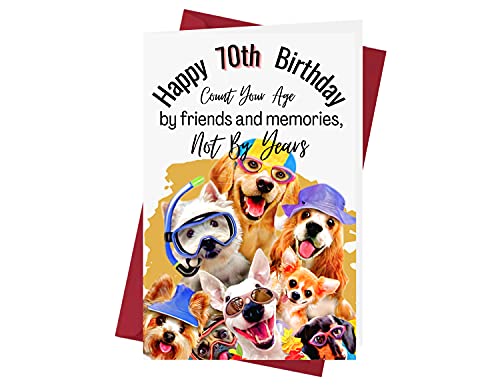 Karto Funny 70th Birthday Card for Men Women - Party Dog