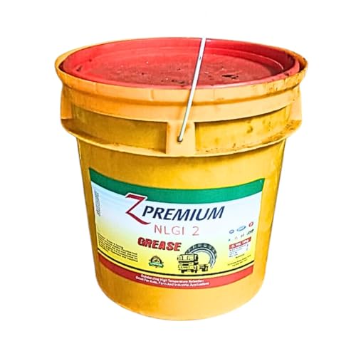 Image of ZPremium NLGI 2 Grease - Multipurpose Industrial Grease with Excellent Lubrication, Wear Protection, and Water Resistance - Ideal for Automotive and Machinery Applications - 5 KG Bucket