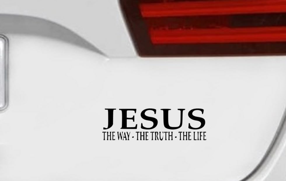Jesus The Way The Truth The Life Christian, Christian Decal for Truck, Funny, Tumbler, Window, Helmet, Bumper Sticker, Decal for Laptop, Phone, Home Decoration