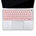 MOSISO Keyboard Cover Compatible with MacBook Air 13 inch 2019 2018 Release A1932 Retina Display with Touch ID, Waterproof Dust-Proof Protective Silicone Skin, Rose Quartz