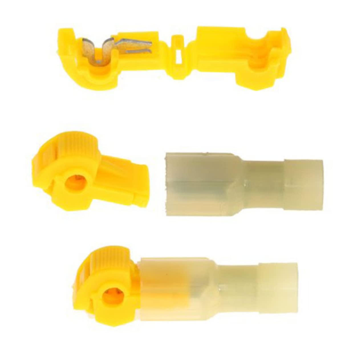 FUNOMOCYA 30pcs Quick Solderless T-Type Branch Terminal Connectors Electrical Wire Connectors Kit for Automotive DIY Projects