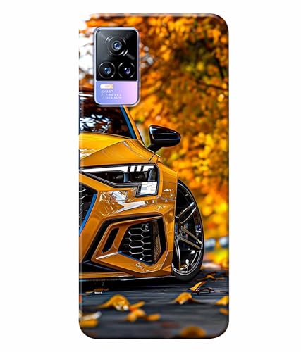 Image of Racing Car Rider Printed Hard Back Case Cover & Compatible for Vivo Y73 / Vivo V21E (Multicolor) - D1815