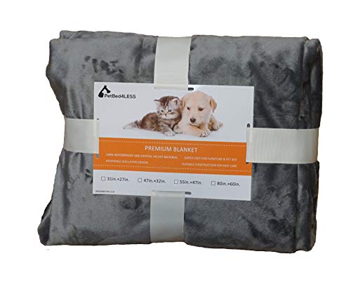 PetBed4Less Cobertor premium 100% impermeável frente e verso sedoso macio para cães cobertor gato co