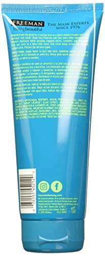 Freeman-Anti-Stress-Clay-Facial-Mask-with-Dead-Sea-Minerals-Balancing-and-Clearing-Beauty-Face-Mask-6-oz Freeman Dead Sea Minerals Anti-Stress Clay Facial Mask, Hydrating & Clarifying, Clears Pores, Face Mask With Lavender & Bergamot For Radiant Skin, For All Skin Types, 6 fl. oz./175 mL Tube, 1 Count
