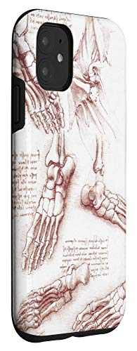 Iphone 11 Human Anatomy Sketch Of Skeleton Feet By Leonardo Da Vinci Case #TOP2