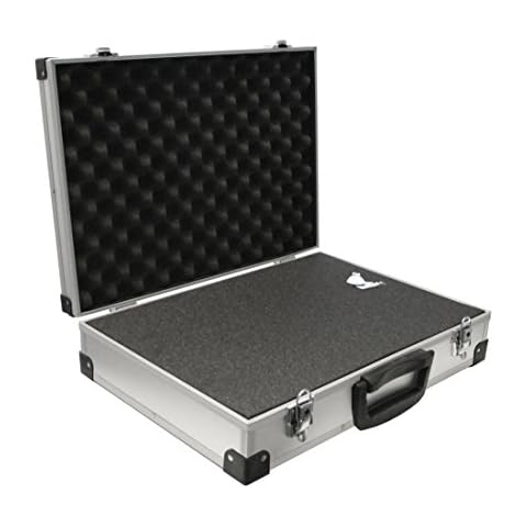 PeakTech 7270 - Flight Case with padded foam, Lockable Storage Toolbox, Portable Aluminium Box with protective cubed Foam, Universal Aluminium case, Protective - Extra extra Large (500x350x120 mm) Cover