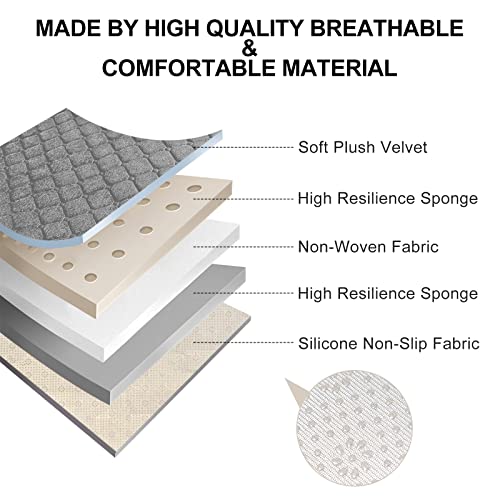 Image of surpassme Comfortable Car Seat Covers Universal Back /Brench Seat Coves for Car Accessories with Storage Pockets, Padded Car Interior Covers for Automotive, SUV, Truck, and Van(Grey)