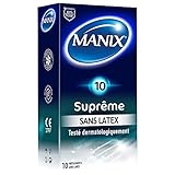 Preservativos Manix Supreme 100% sin látex, paquete de 10