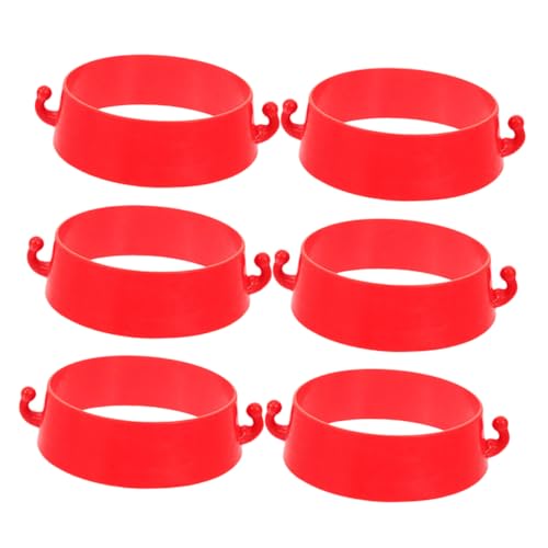 Ciieeo 6pcs Plastic Traffic Cone Connectors with Hooks Lightweight Chain Links for Safety Barriers Traffic Cone Rope Attachment for Construction Parking and Road Caution Cones