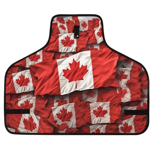 Delantal de trabajo con bandera canadiense y 8 bolsillos miniatura 1