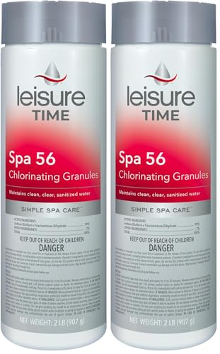 Image of Leisure Time 22337A Spa 56 Chlorinating Granules,Bucket for Crystal Clear Water Maintenance,2lbs,(Pack of 2)