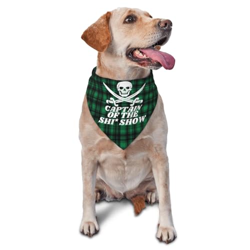 Captain of The Shit Show Dog Scarf Pet Bandana Cat Pet Bibs