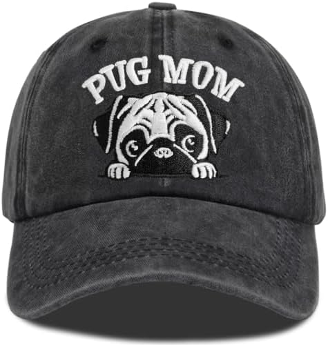 Regalos para madres de pug para mujeres, gorras de béisbol a...