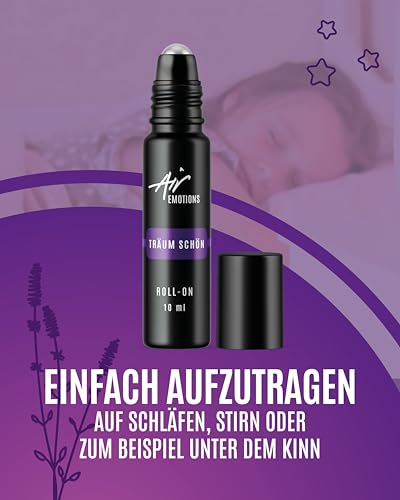 Air Creative® Einschlafhilfe Kinder natürlich - Träum schön Roll-On mit Lavendelöl & Mandarinenöl - ohne Melatonin -100% naturrein, sanft & beruhigend, 10 ml