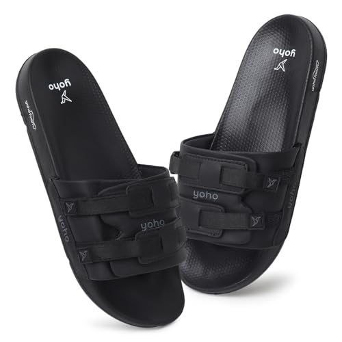 Image of YOHO Drystep Sliders for Men | Waterproof Monsoon Footwear & Rainy Sandals | Skin Friendly Adjustable Strap
