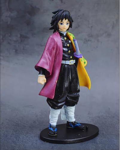 Image of Anime Cartoon Character Action Figure | Limited Edition | Attractive Lightweight Durable Toy Figures for Home Decors Office Desk and Study Table (Giyuu Standing)