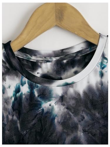 Verdusa Boy's Tie Dye Short Sleeve Casual T-Shirt Top Round Neck Summer Tee Tops3