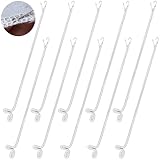 PAGOW 10 Pcs Latch Hook, Serging Crochet Hook Sewing Needles, Metal Snag Repair Tool for DIY Knitting Weaving Revamping Darning Threading Jewelry Making (2mm)
