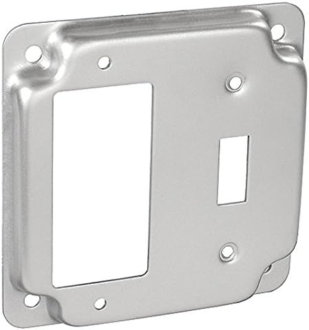 4 Square 1/2 Inch Raised Decorative Or Gfci Receptacle And Toggle Switch Industrial Surface Cover-10 per case