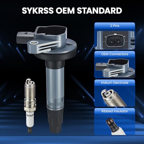 Image of 6 Ignition Coils Pack+6 Spark Plug Kit - Fix Misfires for Ford F-150 /Edge /Explorer /Flex /Mustang /Transit & Lincoln MKS /MKZ /MKT /MKX (3.5L /3.7L V6) - Repl. UF553 /DG520 /SP589
