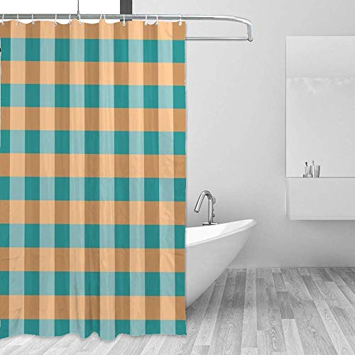 Rideau de douche polyester imperméable 182x183cm pour baignoire de bain - 5