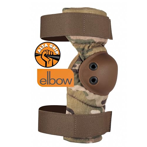 Image of ALTA 53112.16 AltaCONTOUR Elbow Protector Pad, MultiCAM Cordura Nylon Fabric, AltaGrip Fastening, Flexible Cap, Round, Coyote