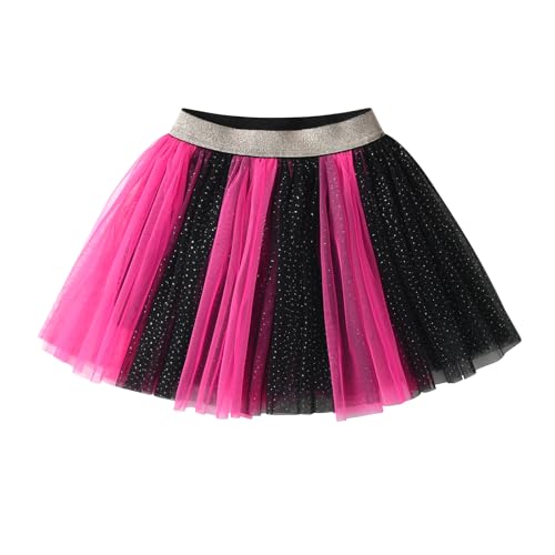 Image of DXTON Girls Tutu Skirt Rainbow Toddler Tulle Ballet Dance Skirt for 3-10Y