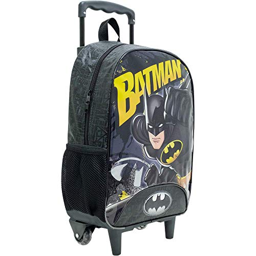 Mala Escolar com Rodas 14, Batman Forceful, 8851, Preta
