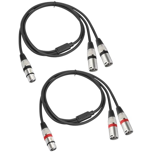 Câble XLR femelle vers double XLR mâle pour connecter un micro sur deux entrées
