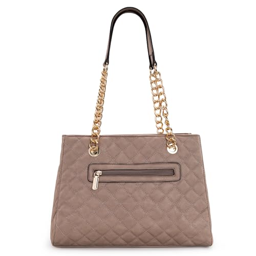 Image of Montana West MEDIUM Tote Bag for Women Quilted Chain Handbags Shoulder Purse