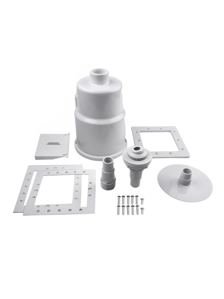 Skimmer de piscina sobre el suelo para Hayward SP1091LX para Dyna-Skim, para cesta de ABS resistente con vertedero a presión y cubierta