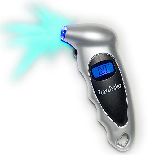 Digital Tire Gauge with Batteries100PSI 4 Settings Best Tire Gauges for Cars Trucks Motorbikes, SUV. Sturdy but Lightweight Tire Pressure Gauge, Illuminated Nozzle, LCD Display