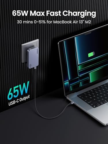 UGREEN USB C Charger 65W Fast Charger Plug Nexode Pro 3-Port GaN Travel Charger Adapter with US/UK/EU Plugs Compatible with MacBook Pro/Air, iPad Pro, iPhone 17 Pro/Air/17/16, Galaxy S24, Pixel 9, etc - Image 4
