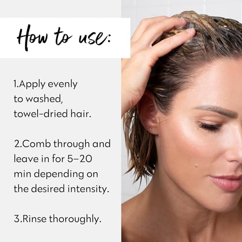 Image of FOUR REASONS Color Mask, Champagne Blonde (27 Colors) - Hair Gloss & Color Depositing Conditioner - Semi Permanent Hair Toner for Color-Treated Hair Color For Women - Vegan & Cruelty-Free - 6.76 fl oz | Semi permanent hair toner & hair gloss for color treated hair, vegan and cruelty-free, 27-shade range