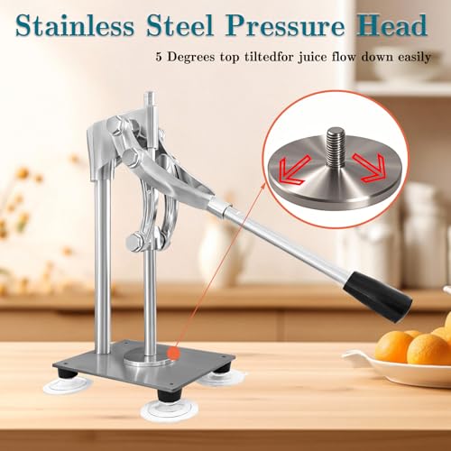 Dsyisvia Hand Press Juicer Machine，Commercial Lemon Squeezer and Orange Crusher，Mental Grinder for Fruit or Nuts,Manual Juicer Machine,Nut Grinder Juice Squeezer Handheld