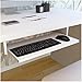 Henor PortaTeclado Bandeja Extraíble Madera 70 x 31 x 11 cm Bajo Escritorio Bajo Mesa Blanco