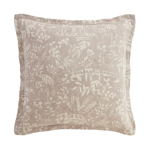 HiEnd Accents Genoa Light Mocha Linen Euro Sham, 27 x 27 Inch