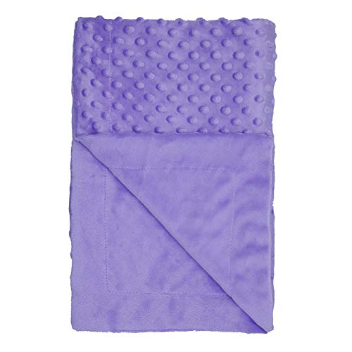 Image of Annlaite Unisex Children's Soft Baby Blanket Minky Dot- Sherpa Fleece Baby Blanket (Purple)